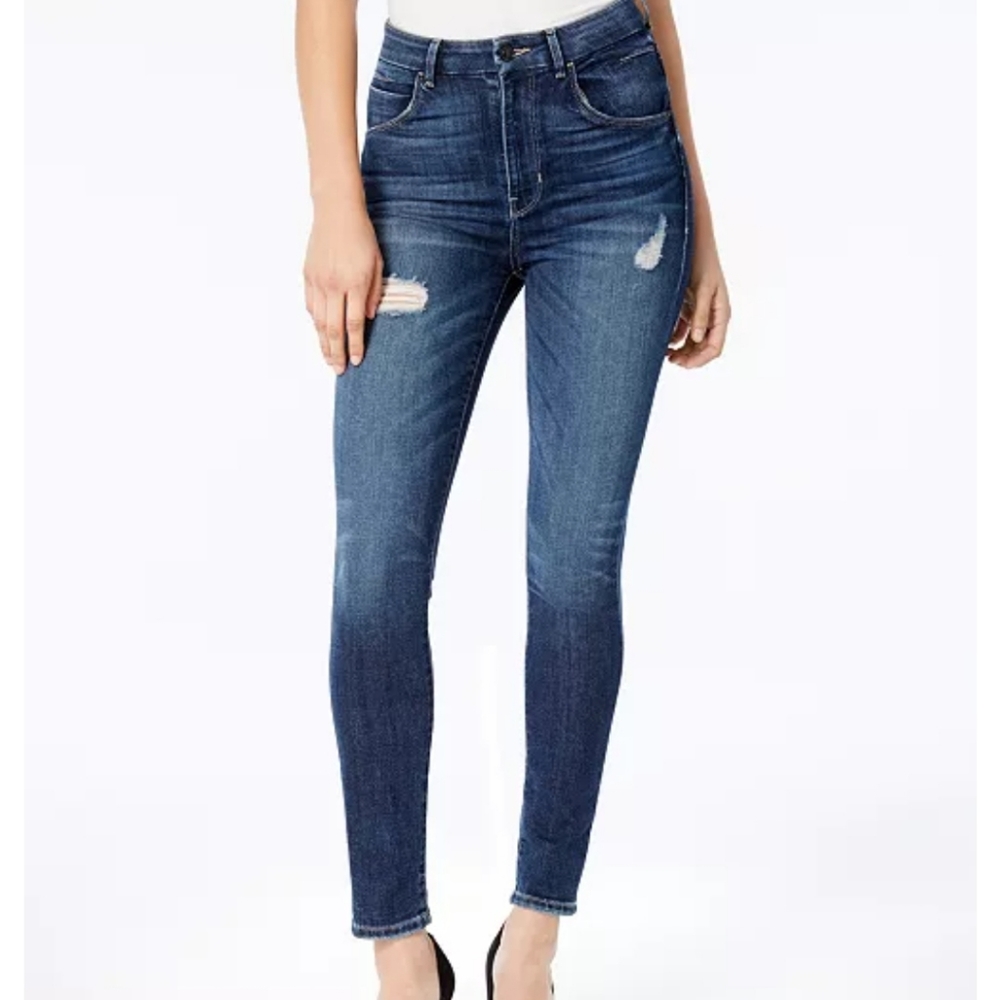 Guess Super High-Rise Skinny Jeans Destroyed